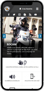 Website Polícia Militar SP