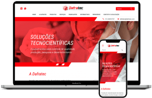 Home do website responsivo do Dafratec